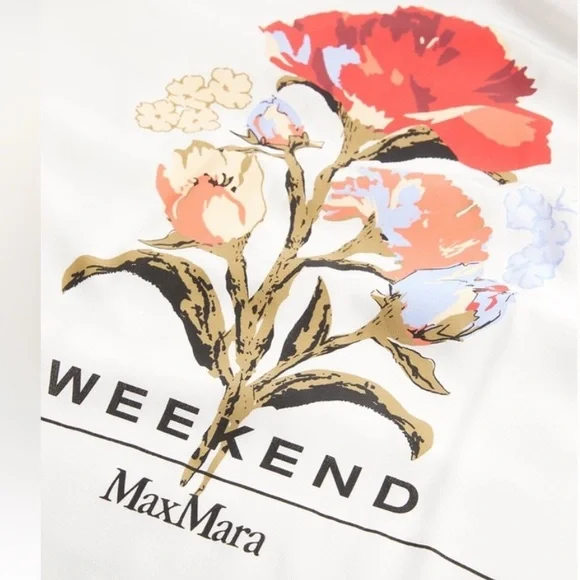 “MaxMara - Weekend” White Silk and Cotton Top Size S  EUC - Picture 4 of 8